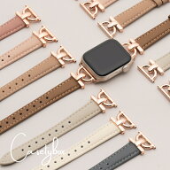 アップルウォッチ バンド apple watch バンド ステンレス レディース 革 おしゃれ くすみカラー 本革 ス…