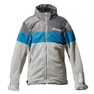 56デザイン メッシュジャケット ボーダー メッシュ パーカー バイク ウェア アウター 56design BORDER MESH PARKA