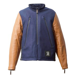 56fUC WPbg U[ X[u g WPbg oCN EFA AE^[ 56design LEATHER SLEEVES MELTON JACKET