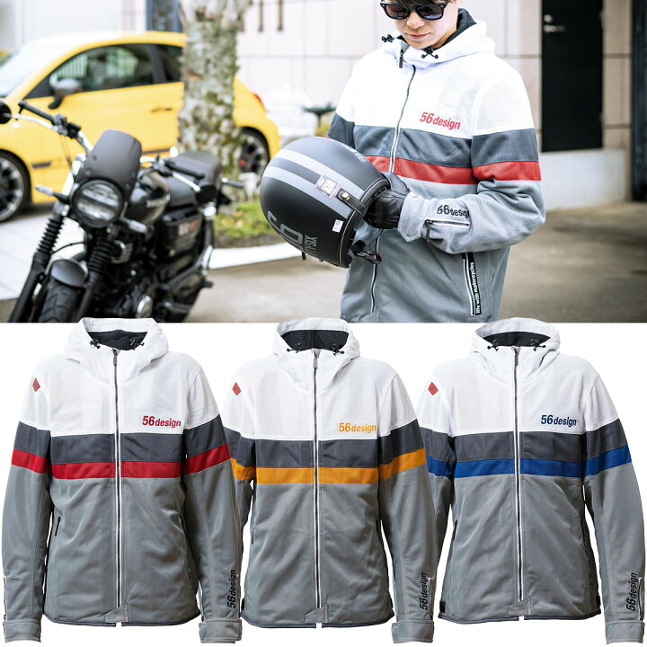 56design 56デザイン RETRO BORDER MESH PARKA サイズ：L メッシュ