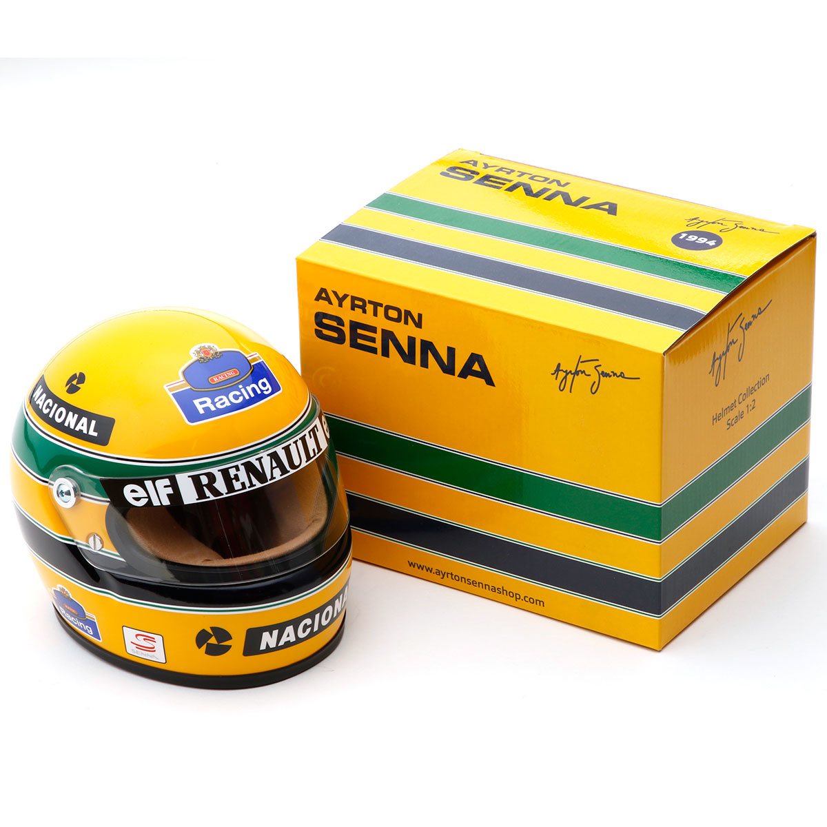 【アイルトン セナ/Ayrton Senna】1/2スケール セナ 1994 レプリカ ヘルメット Ayrton Senna Helmet 1994  Scale 1/2 ウィリアムズ・ルノー | Motorimoda