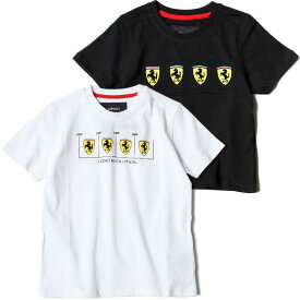 フェラーリ Tシャツ エボリューション シールド キッズ Tシャツ モータースポーツ ウェア Ferrari