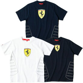 フェラーリ Tシャツ キッズ セントラル スクデット Tシャツ モータースポーツ ウェア Ferrari