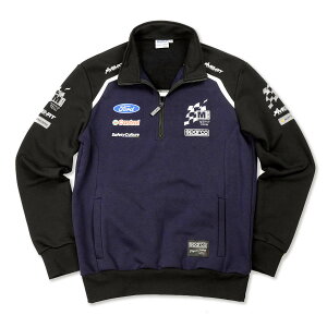 �t�H�[�h �X�E�F�b�g M-SPORT �t�H�[�h �X�p���R 2025 �W�b�v�A�b�v �X�E�F�b�g�V���c ���[�^�[�X�|�[�c �E�F�A M-SPORT FORD SPARCO ZIPPED SWEATSHIRT