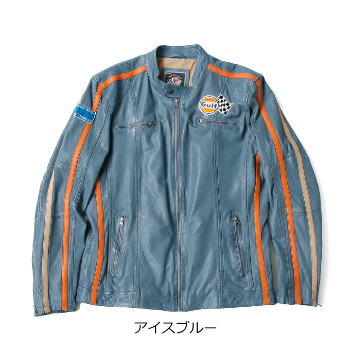楽天市場】ガルフ アウター クラシック レーシング レザー ジャケット 