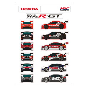 エイチ・アール・シー CIVIC TYPE R-GT シールセット 車 雑貨 HRC ホンダ・レーシング
