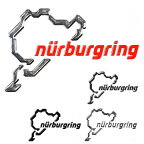 ニュルブルクリンク ステッカー 3D ステッカー 12cm モータースポーツ 雑貨 Nurburgring