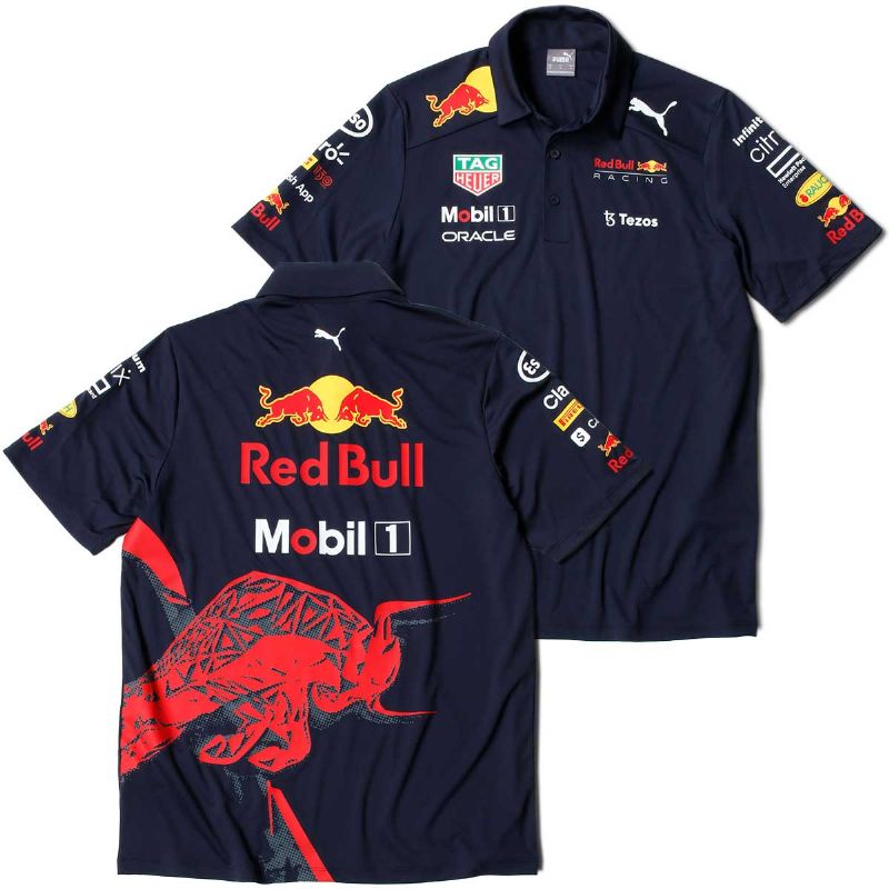 【レッドブルレーシング/Red Bull Racing】レッドブルレーシング メンズ チーム ポロ 2022 メンズ 半袖 レプリカ ポロシャツ |  Motorimoda