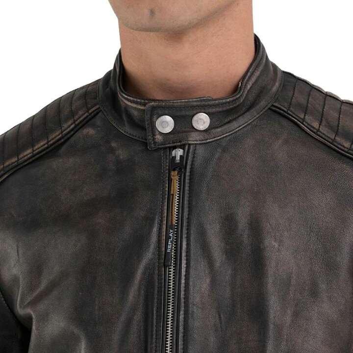 楽天市場】リプレイ レザージャケット シープレザースプレーペイント 