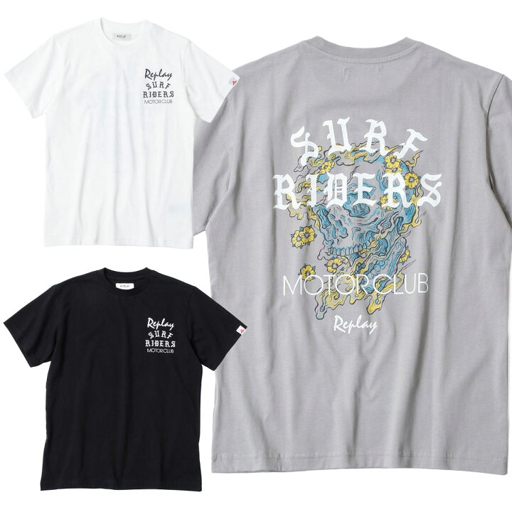 楽天市場】リプレイ Tシャツ プリント Tシャツ バイク ウェア トップス 