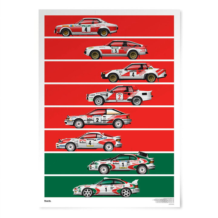 楽天市場】ポスター リカルド カー アートワーク Toyota Celica Short 