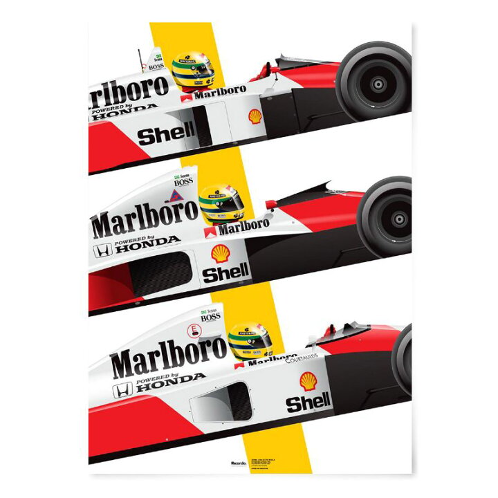 楽天市場 あす楽 リカルド カー アートワーク Ricardo Car Artwork Ayrton Senna King Of The World ポスター アイルトン セナ ワールドチャンピオンカー Motorimoda