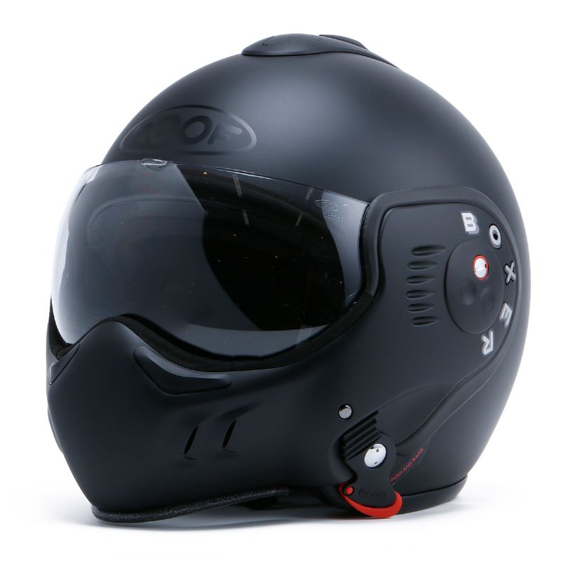 【正規販売店】フランスを代表するヘルメットメーカー「ROOF/ルーフ」 【ルーフ/ROOF】BOXER V8 FULL BLACK ボクサー フルブラック システムヘルメット バイク