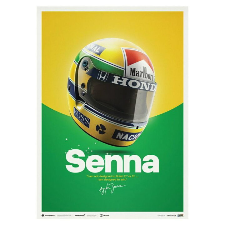 楽天市場】ポスター オートモビリスト AYRTON SENNA HELMET SAN MARINO