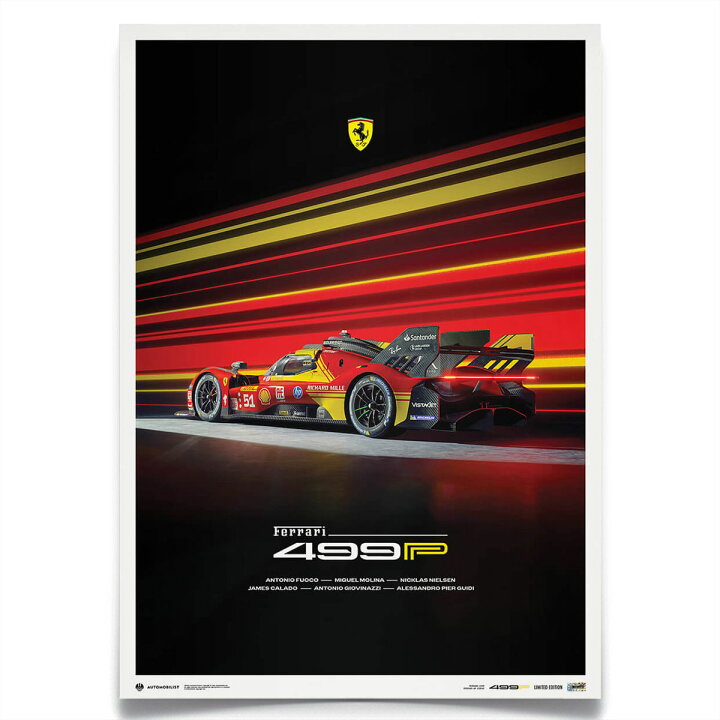 楽天市場】ポスター オートモビリスト フェラーリ 499P WEC 2024 