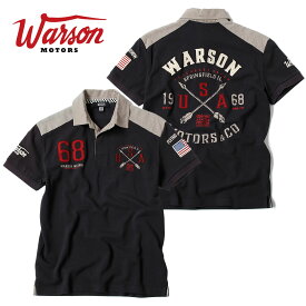ポロシャツ ワーソンモータース フライング アロー ポロ 車 ウェア Warson Motors