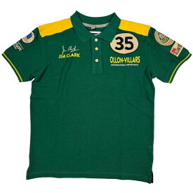 ポロシャツ ワーソンモータース オロン ヴィラール 1965 ポロ ジム・クラーク トリビュート 車 ウェア Warson Motors Polo Ollon-Villars 1965 green, tribute to Jim Clark