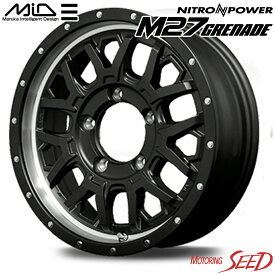 【ジムニー等に】MID NITRO POWER M27 GRENADE 16×5.5J 5H 139.7 +20 × MUDSTAR WANPAKU M/T 185/85R16 サマータイヤホイール5本セット