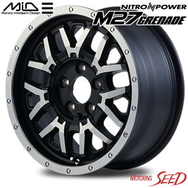 【クラウンエステート等に】MID NITRO POWER M27 GRENADE 16×7J 5H 114.3 +40 × KENDA KR20 KAISER 215/55R16 サマータイヤホイール4本セット