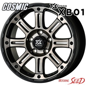 【カムリ、クラウン等に】COSMIC X BLOOD XB01 17×7J 5H 114.3 +38 × DUNLOP LE MANS V 215/55R17 サマータイヤホイール4本セット