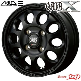 【キャリー等に】MID GAIA X 12×3.5J 4H 100 +45 × BRIDGESTONE 604V 145R12 6PR サマータイヤホイール4本セット