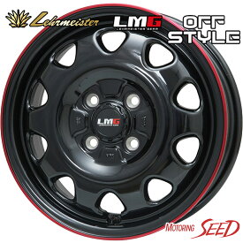 【ハスラー等に】LEHRMEISTER LMG OFF STYLE 14×4.5J 4H 100 +45 × YOKOHAMA BluEarth-RV RV03CK 165/70R14 サマータイヤホイール4本セット