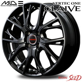 【アクア、ヤリス、ヴィッツ等に】MID VERTEC ONE GLAIVE 15×5.5J 4H 100 +43 × MUDSTAR WANPAKU M/T ホワイトレター 185/60R15 サマータイヤホイール4本セット