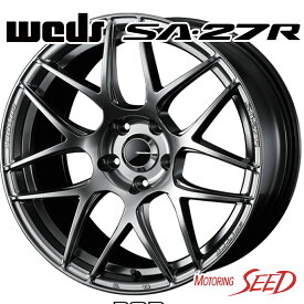 【エクストレイル等に】WEDS WedsSport SA-27R 18×8J 5H 114.3 +42 × DUNLOP LE MANS V 225/55R18 サマータイヤホイール4本セット