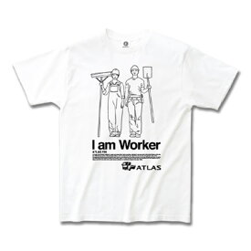 日産カスタムアパレルプロジェクト アトラス 「I am Worker」 Tシャツ ホワイト（メンズ ファッション tシャツ トップス 夏服 おしゃれ かっこいい 彼氏 誕生日 プレゼント 白 プリント 着回し 30代 40代 通販 楽天）