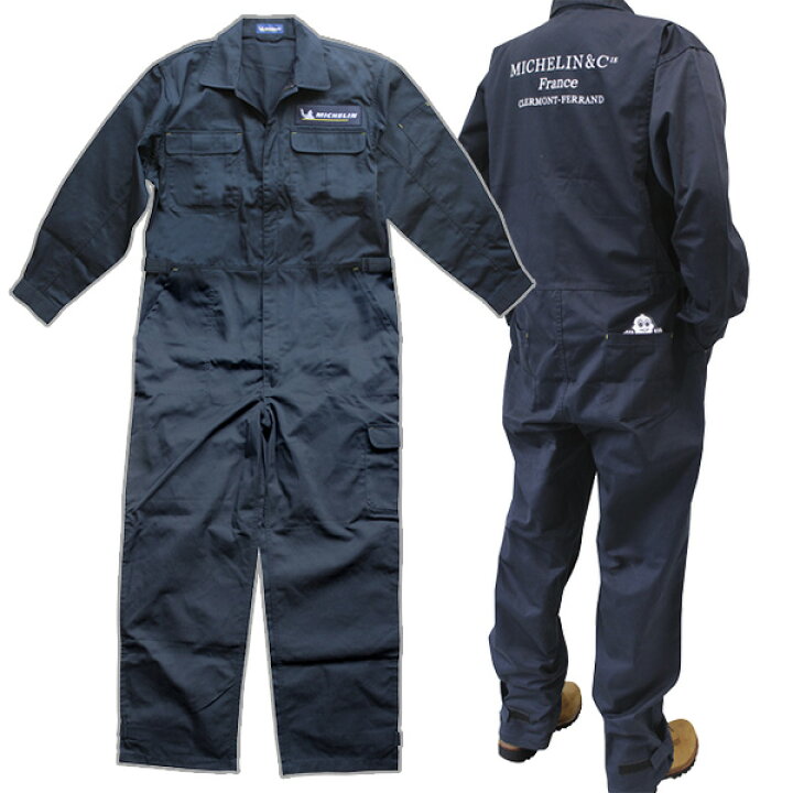 楽天市場 本日p5倍 3 22頃入荷予定 送料無料 ミシュラン 長袖つなぎ ジャンプスーツ クレルモン3 Michelin Ls Boiler Suits Clermont3 つなぎ ミシュラン Michelin ミシュ 整備 長袖ツナギ バイク おしゃれ レディース カバーオール 作業着 作業服 仕事着 メンズ