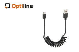 Optiline(オプティライン) Cables スプリングケーブル 100cm USB-マイクロUSB