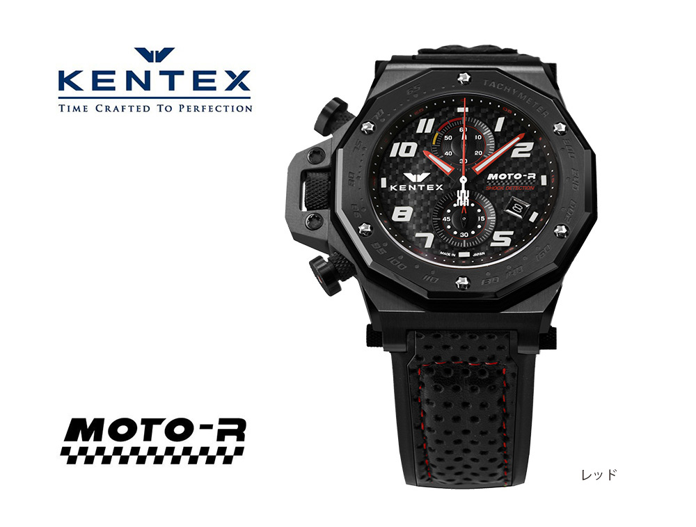 KENTEX ケンテックス MOTO-R 腕時計 出荷 クロノグラフ ブラックエディション 国内送料無料