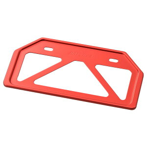 デイトナ 17657 バイク用 軽量ナンバープレートホルダー リフレクター無し レッド Mサイズ(原付用山型)