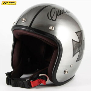 72JAM Helmet JCP-29 IRON CROSS �G�t�F�N�g�V���o�[�x�[�X �O���X�d�グ FREE�T�C�Y(57-60cm����)