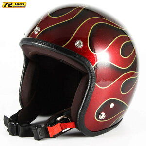72JAM Helmet JCP-41 FLAMES bht[Nx[X OXdグ FREETCY(57-60cm)