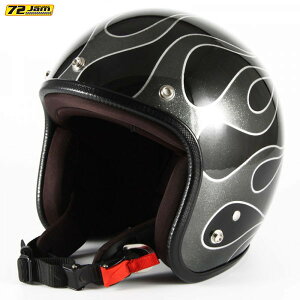 72JAM Helmet JCP-42 FLAMES ubNt[Nx[X OXdグ FREETCY(57-60cm)