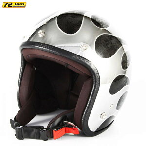 72JAM Helmet JCP-46 FLAMES T-2 �u���b�N���b�L�x�[�X ���b�v�G�t�F�N�g �O���X�d�グ FREE�T�C�Y(57-60cm����)