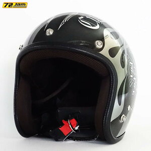 72JAM Helmet IP-1001 �J�X�^��72JAM �t���C���X New�N���X �u���b�N XL�T�C�Y(60-62cm����)