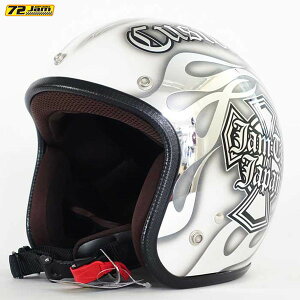 72JAM Helmet IP-1006 New �N���X ���b�L�x�[�X �z���C�g FREE�T�C�Y(57-60cm����)