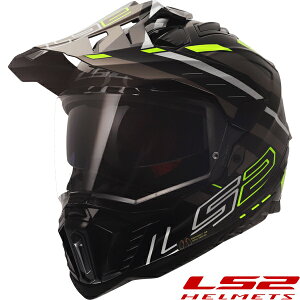 LS2 EXPLORER PLUS F �A�h�x���`���[�w�����b�g JAPAN FIT���f�� BLACK-YELLOW-TITANIUM