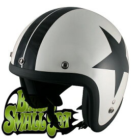TNK工業 SPEED PIT スモールジェットヘルメット JL-65 BIKERS デザインカラー パールホワイト/スター