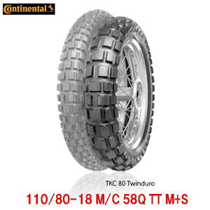 Continental TKC 80 Twinduro 110/80-18 M/C 58Q TT M+S ���A�^�C��