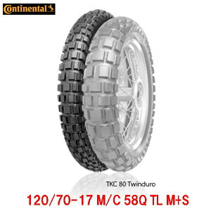 Continental TKC 80 Twinduro 120/70-17 M/C 58Q TL M+S �t�����g�^�C��