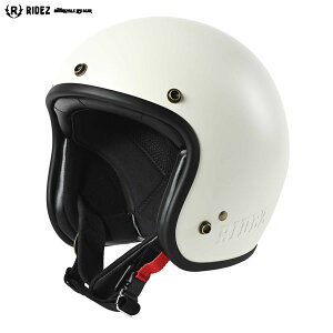RIDEZ(ライズ) TQ OFF WHITE 3サイズ ジェット ヘルメット TQ-OW (マグネット式あご紐)