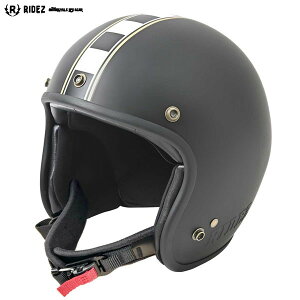 RIDEZ(ライズ) TQ MONO 3サイズ ジェット ヘルメット TQ06-SE (マグネット式あご紐)