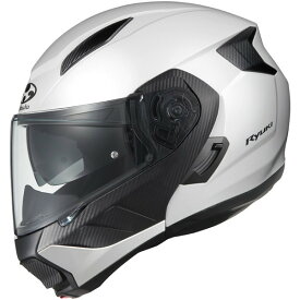OGKカブト RYUKI 【ホワイトメタリック XL（61-62cm）サイズ】 リュウキ システムヘルメット