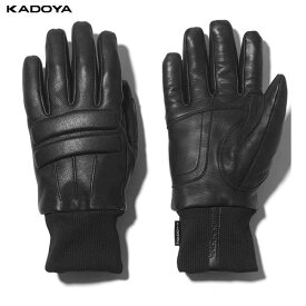 カドヤ(KADOYA) K'S LEATHER (ケーズレザー) バイク用 レザーグローブ CLUBMAN GLOVE (クラブマングローブ) ブラック 3357