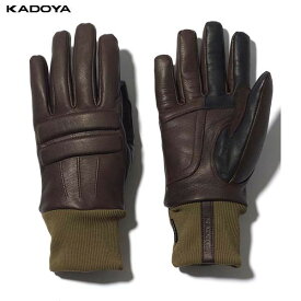 カドヤ(KADOYA) K'S LEATHER (ケーズレザー) バイク用 レザーグローブ CLUBMAN GLOVE (クラブマングローブ) ブラウン 3357