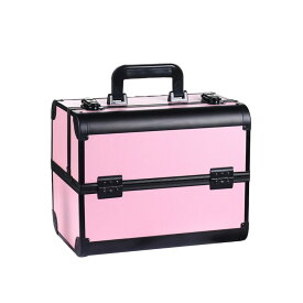 【12/8★2人に1人最大P100%バック&最大99%OFF CP】プロ仕様 コスメボックス カギ付 両側スライド メイクボックス ワイドサイズ クッションスポンジ付 防水 化粧品入れ 大容量 持ち運び 道具 ネイル コスメ バッグ 収納ケース おしゃれ 小物入れ