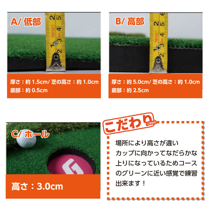 楽天市場】【Smaly公式】パターマット 3m パター練習 ゴルフ 練習